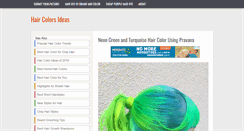 Desktop Screenshot of haircolorsideas.com